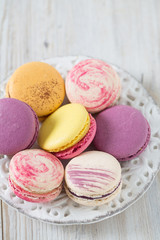 fresh colorful macaroons