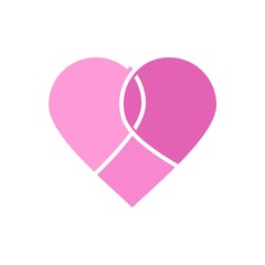 Heart Vector Icon. Love Flat Symbol. Valentine's Day Sign for Graphic and Web Design. Care and Passion Illustration - Vector