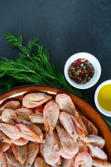 frozen shrimps to be cooked