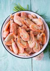 frozen shrimps to be cooked