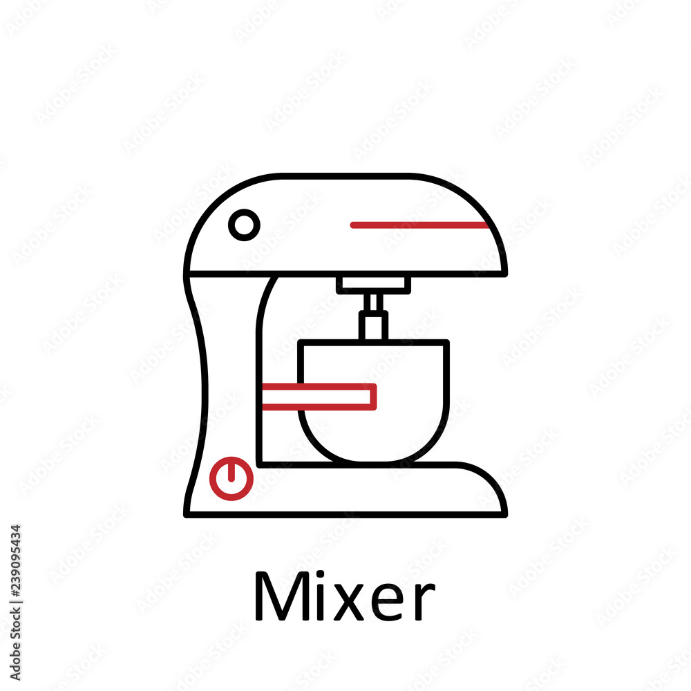 Poster mixer icon. element of restaurant professional equipment. thin line icon for website design and deve