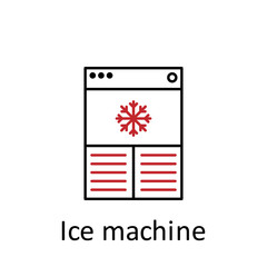 ice machine icon. Element of restaurant professional equipment. Thin line icon for website design and development, app development. Premium icon
