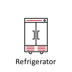 refrigerator icon. Element of restaurant professional equipment. Thin line icon for website design and development, app development. Premium icon