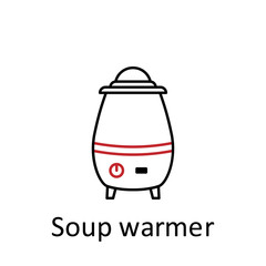 soup warmer icon. Element of restaurant professional equipment. Thin line icon for website design and development, app development. Premium icon