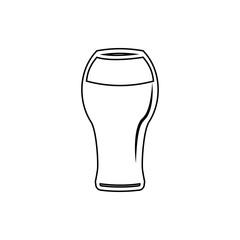 a glass of beer icon. Element of cyber security for mobile concept and web apps icon. Thin line icon for website design and development, app development