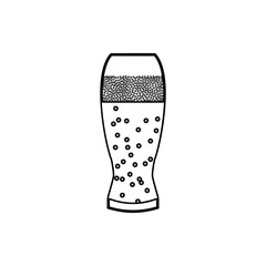 a glass of beer icon. Element of cyber security for mobile concept and web apps icon. Thin line icon for website design and development, app development