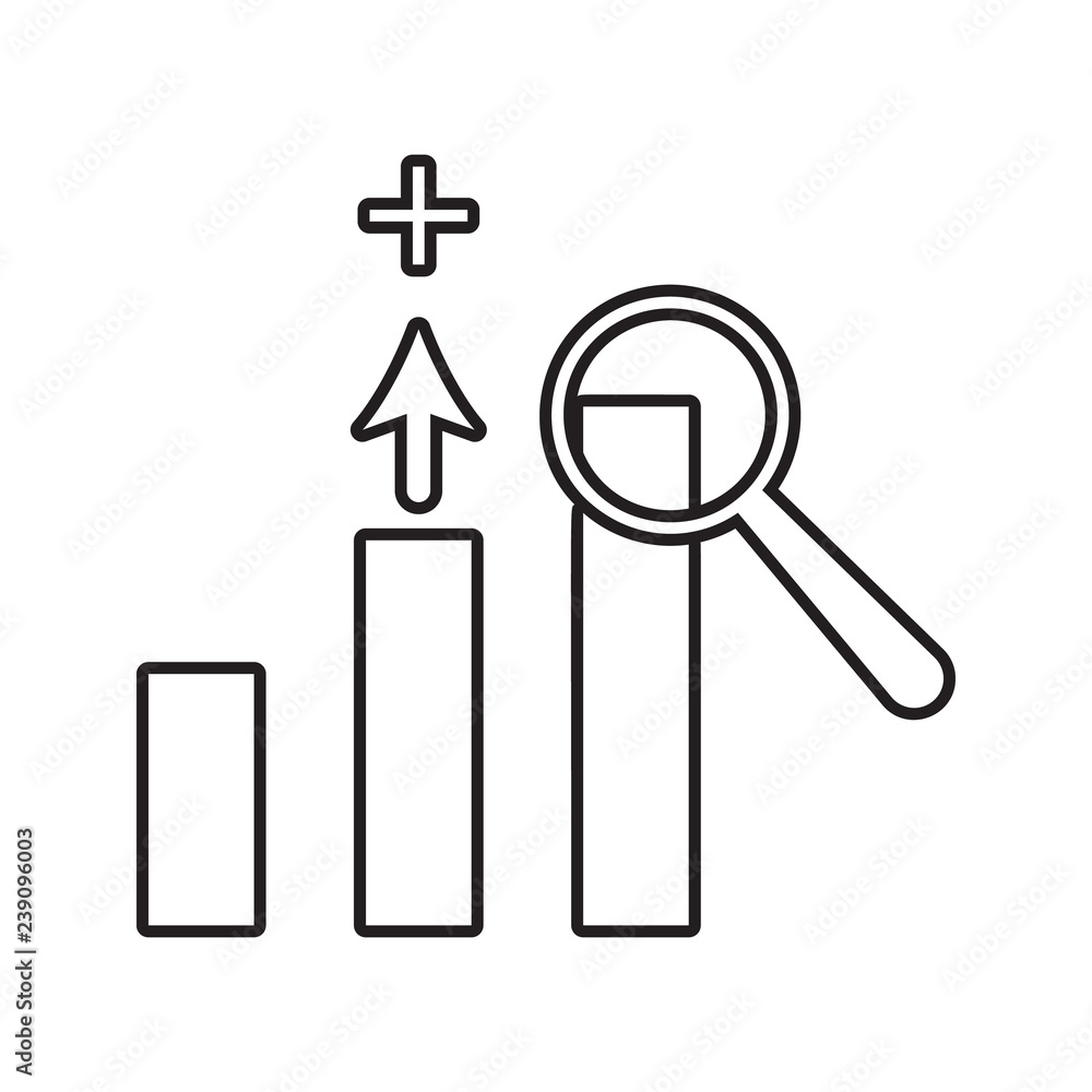 Poster growth chart icon. element of conversation and friendship for mobile concept and web apps icon. thin