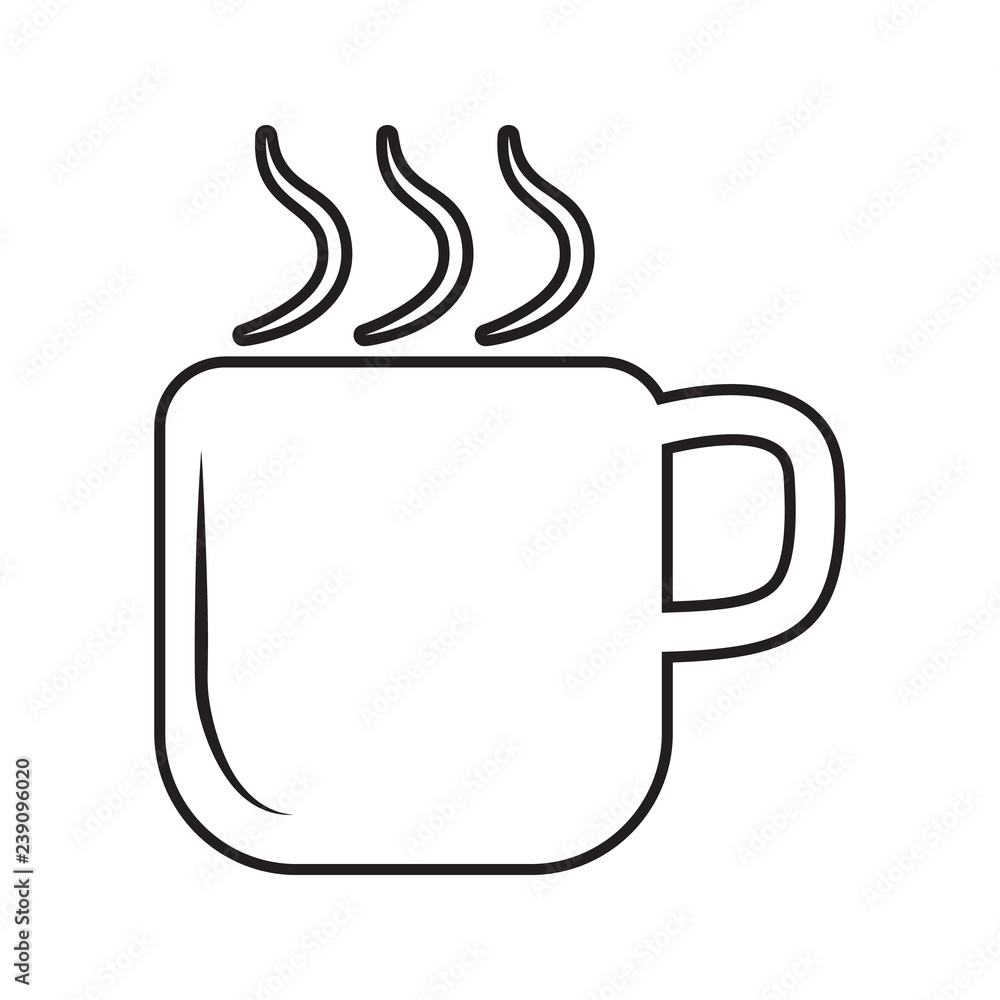 Poster a cup of coffee icon. element of conversation and friendship for mobile concept and web apps icon. t