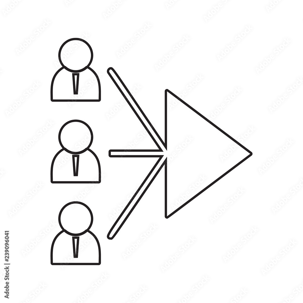 Poster common goals icon. element of conversation and friendship for mobile concept and web apps icon. thin