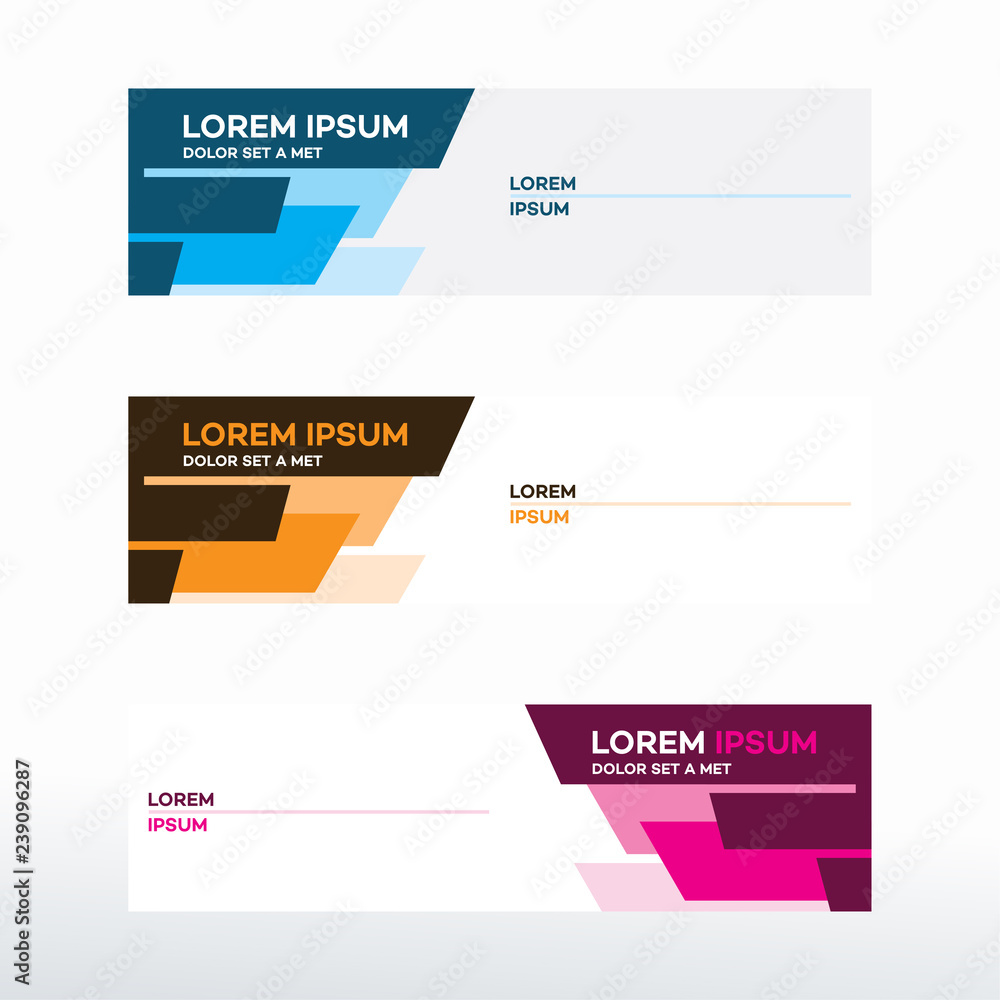 Wall mural abstract horizontal web banner background vector