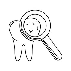 caries on teeth icon. Element of cyber security for mobile concept and web apps icon. Thin line icon for website design and development, app development