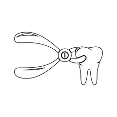 dentist pliers icon. Element of Dental for mobile concept and web apps icon. Thin line icon for website design and development, app development