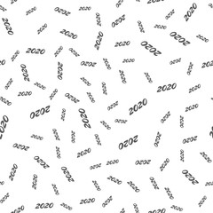 New Year seamless pattern on the white background