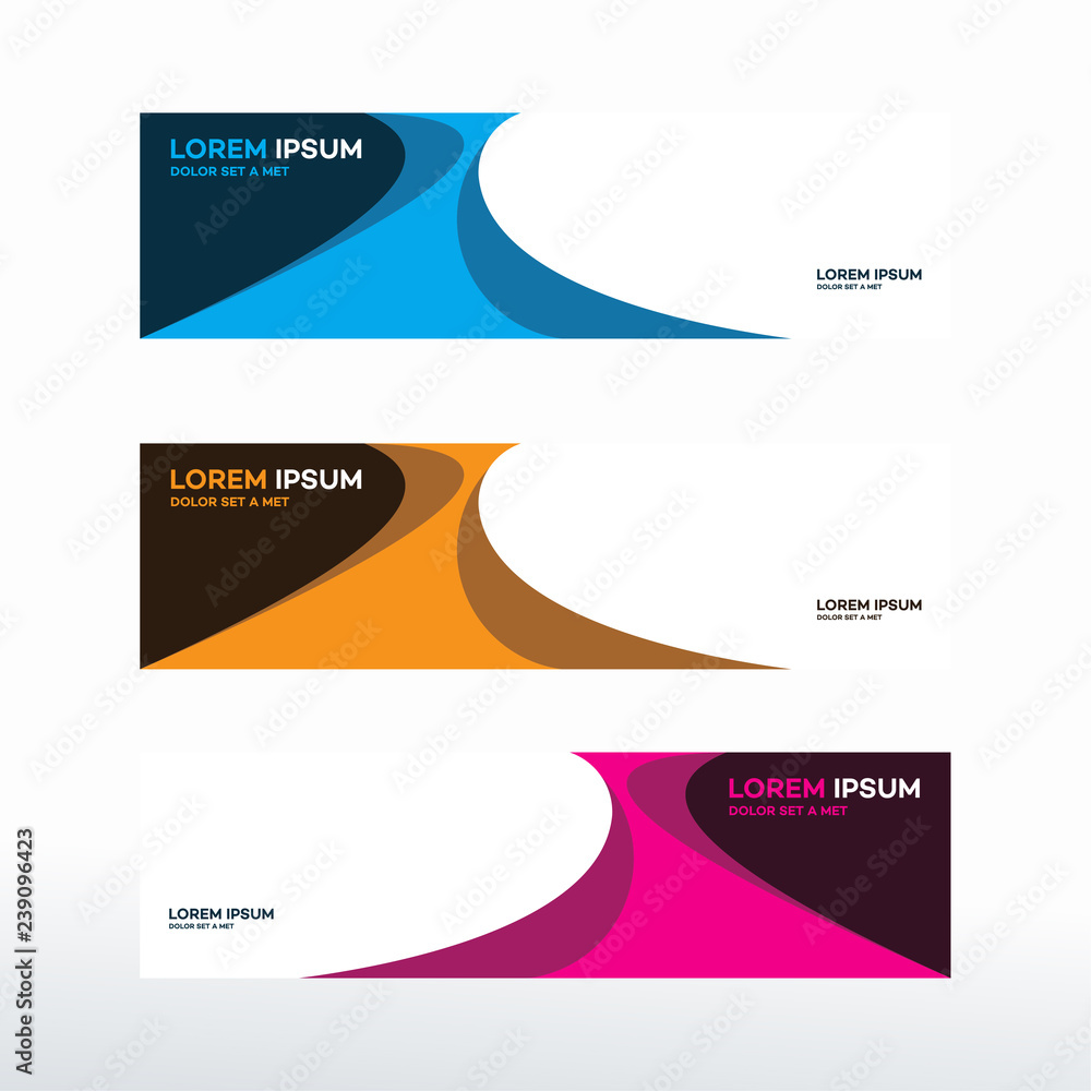 Wall mural abstract horizontal web banner background vector