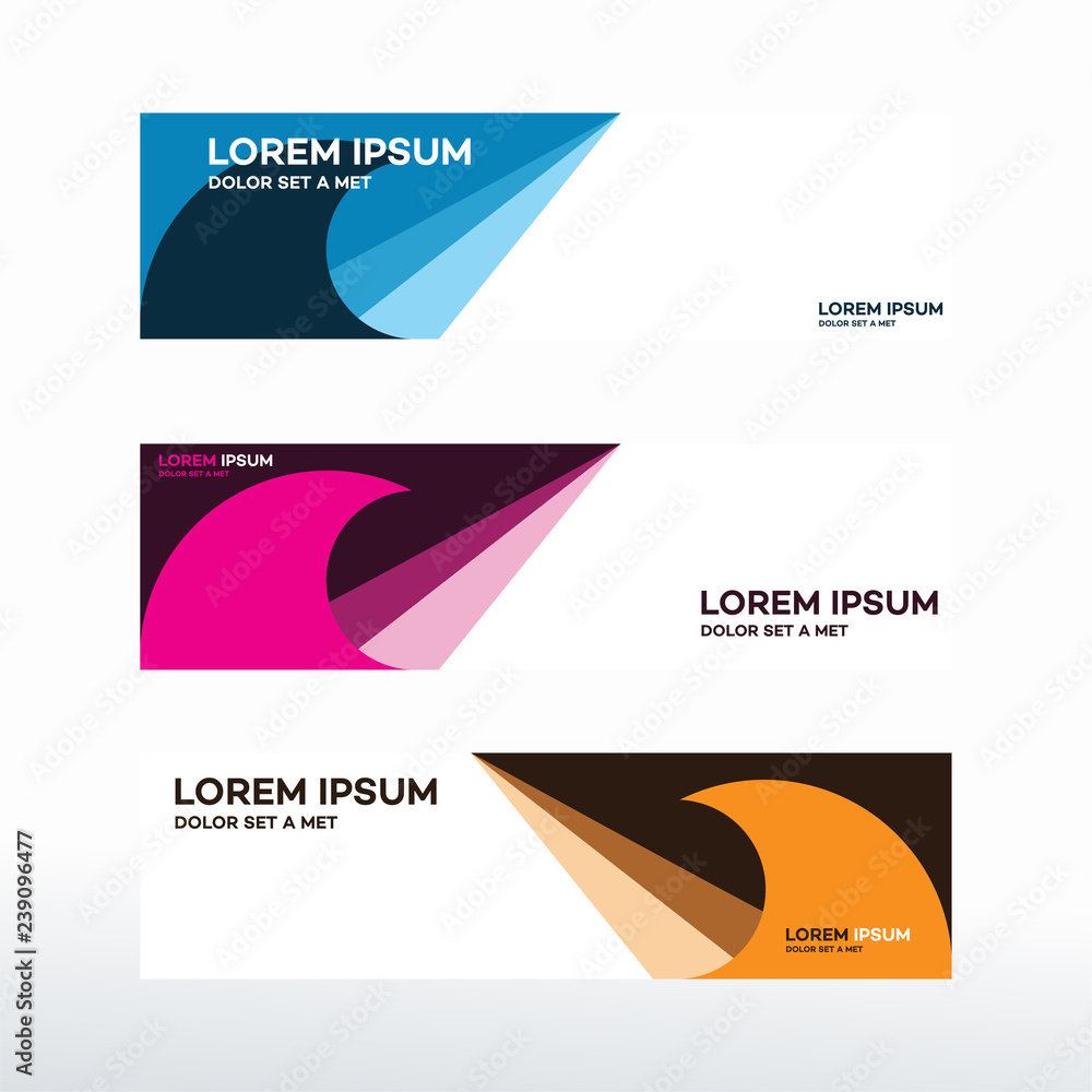 Wall mural abstract horizontal web banner background vector
