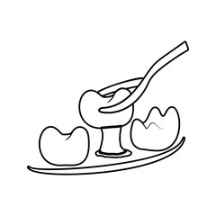 removal of a tooth icon. Element of cyber security for mobile concept and web apps icon. Thin line icon for website design and development, app development