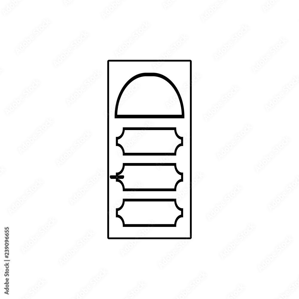 Poster iron door icon. element of door for mobile concept and web apps icon. thin line icon for website des