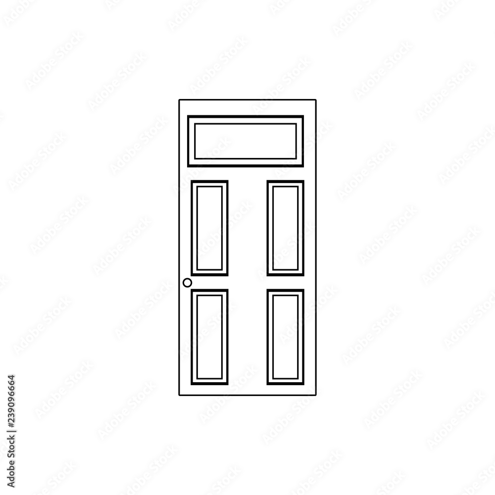 Poster entrance door icon. element of door for mobile concept and web apps icon. thin line icon for website