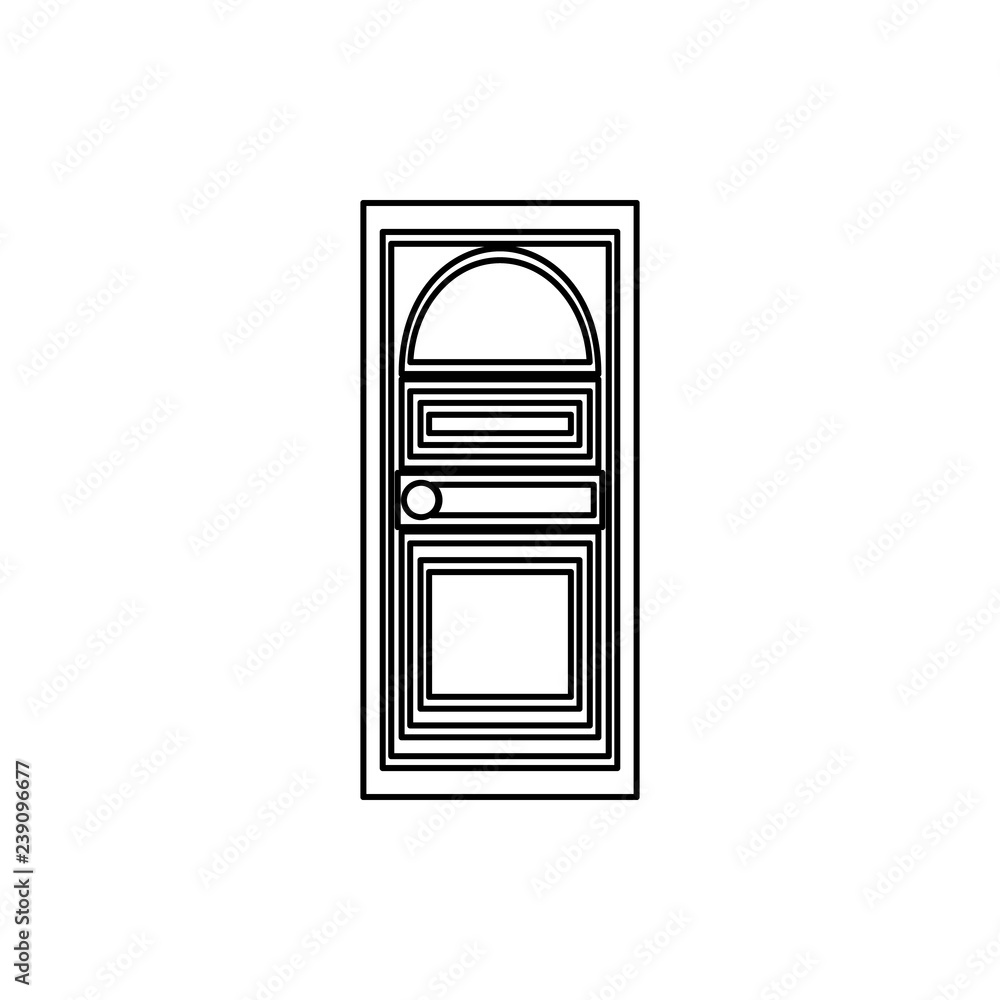 Poster iron door icon. element of door for mobile concept and web apps icon. thin line icon for website des