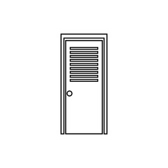 ventilated door icon. Element of Door for mobile concept and web apps icon. Thin line icon for website design and development, app development