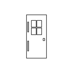 door with window icon. Element of Door for mobile concept and web apps icon. Thin line icon for website design and development, app development