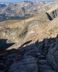 Hikers on Longs Peak - Colorado