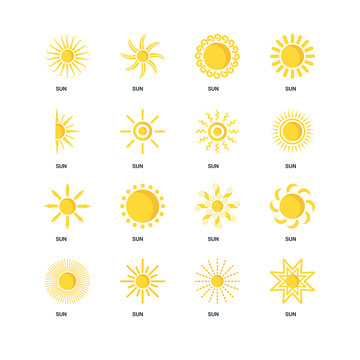Set Of 16 icons such as sun, sun icon