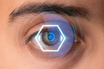Concept of sensor implanted into human eye