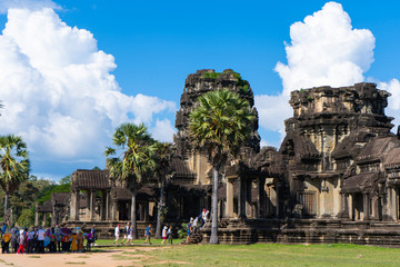 Obraz premium 25 October 2018 - Siem reap::part of castle Angkor Wat in Cambodia