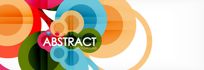 Obraz premium Abstract colorful geometric composition - multicolored circle background
