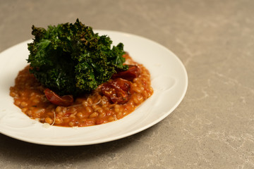 Porcini Tomato Barley Risotto