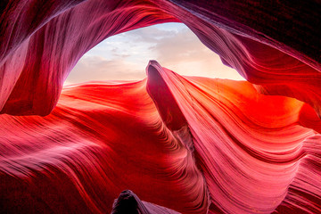 Scenic inner canyon shot in Antelope Canyon 