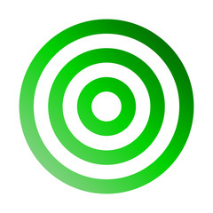 Target sign - green gradient transparent, isolated - vector
