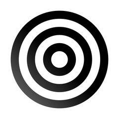Target sign - black gradient transparent, isolated - vector