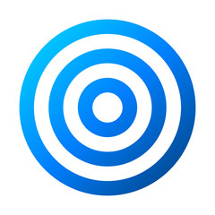 Target sign - blue gradient transparent, isolated - vector