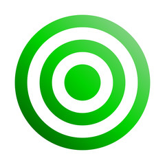 Target sign - green gradient transparent, isolated - vector