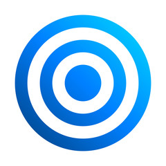 Target sign - blue gradient transparent, isolated - vector
