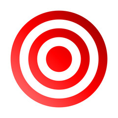 Obraz premium Target sign - red gradient transparent, isolated - vector