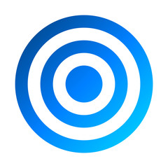 Target sign - blue gradient transparent, isolated - vector