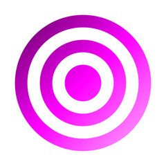 Target sign - purple gradient transparent, isolated - vector