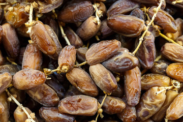 Dried date fruits background