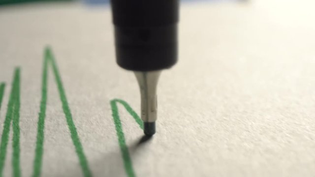 Plotter draws abstract calligraphic patterns