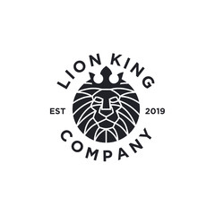 Royal Lion King logo design inspiration - Vector