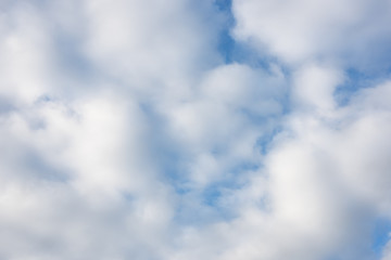 white clouds on blue sky