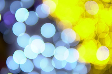 Christmas lights Bokeh Garland new year holidays different colors