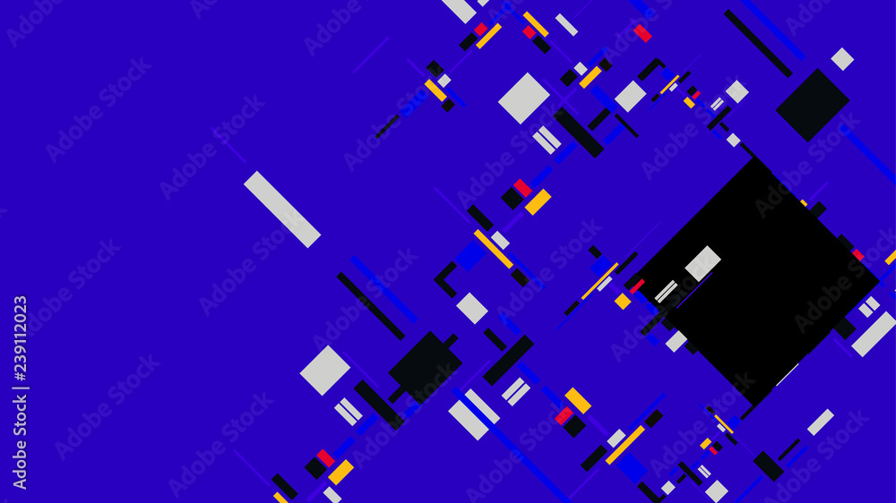 Poster digital geometric elements abstract background