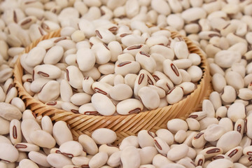 Close up jack beans or canavalia ensiformis seeds nature texture for background