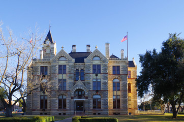 Fototapeta premium Fayette County Texas Romanesque Revival courthouse. Completed in 1891. - LaGrange, TX