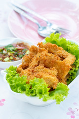 Fried Chicken and Spicy Thai Sauce (Lap Kai Tod)