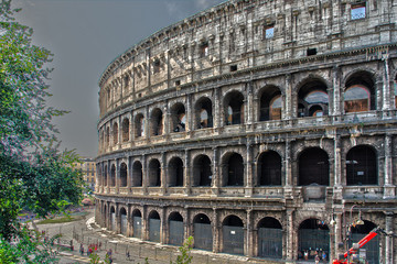 Fototapeta na wymiar Roman Coliseum. Italy. Rome. HDR image